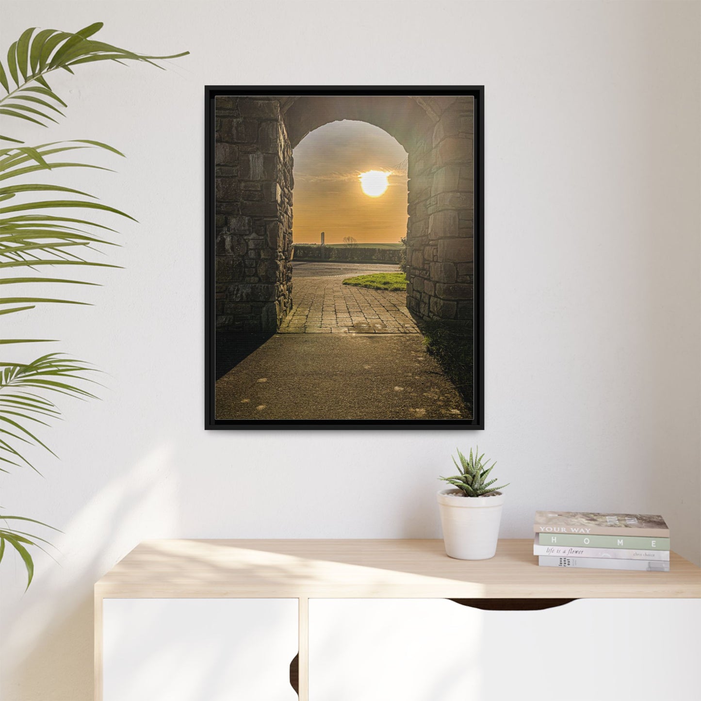 Pillars Matte Canvas, Framed (Multi-color)