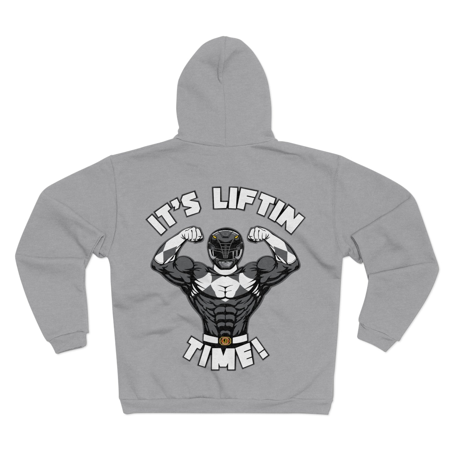 It's Liftin' Time  Unisex Hooded Zip Sweatshirt- Motivational Gym Hoodie for Fitness Enthusiasts