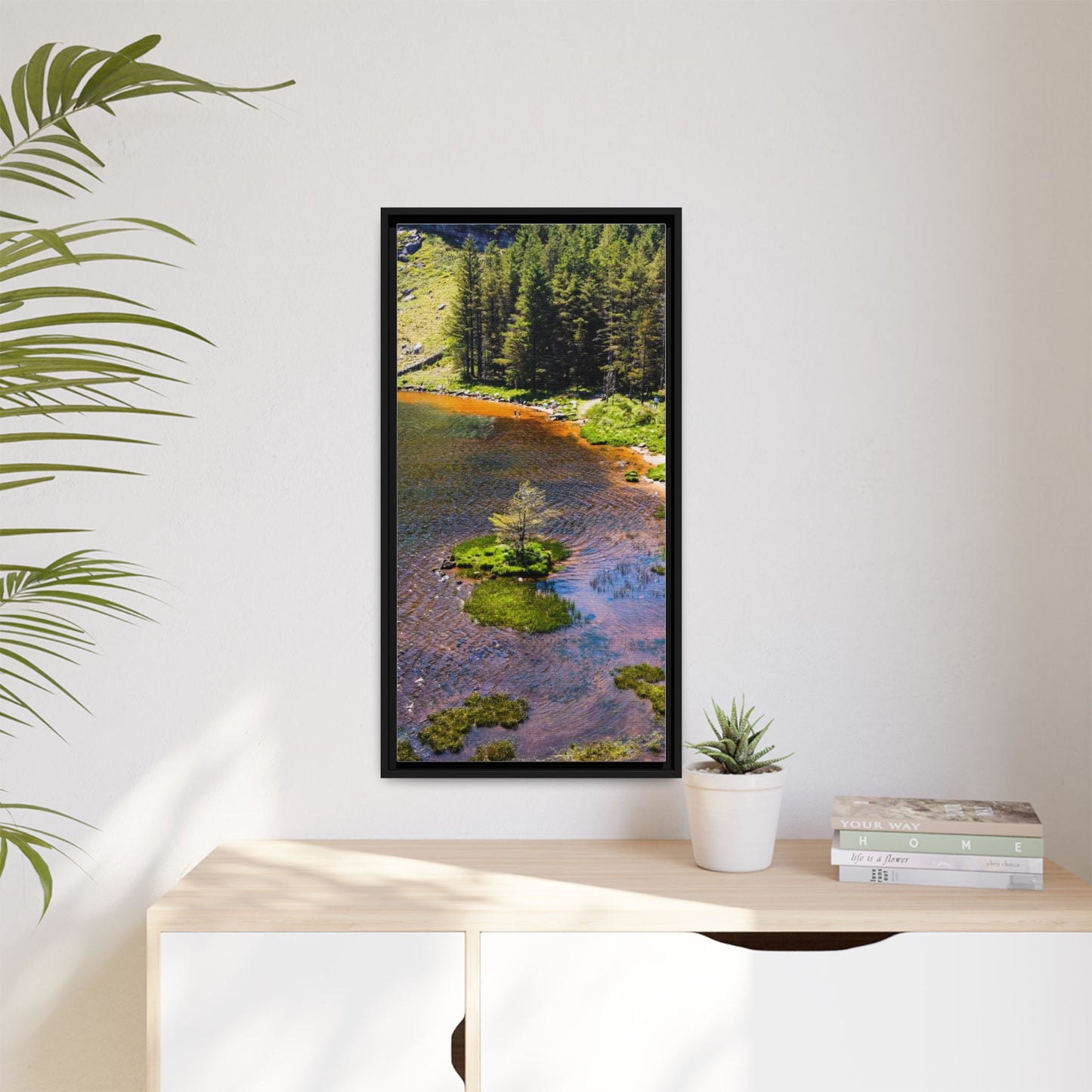 Gleanteenassig Forest Matte Canvas, Framed (Multi-color)