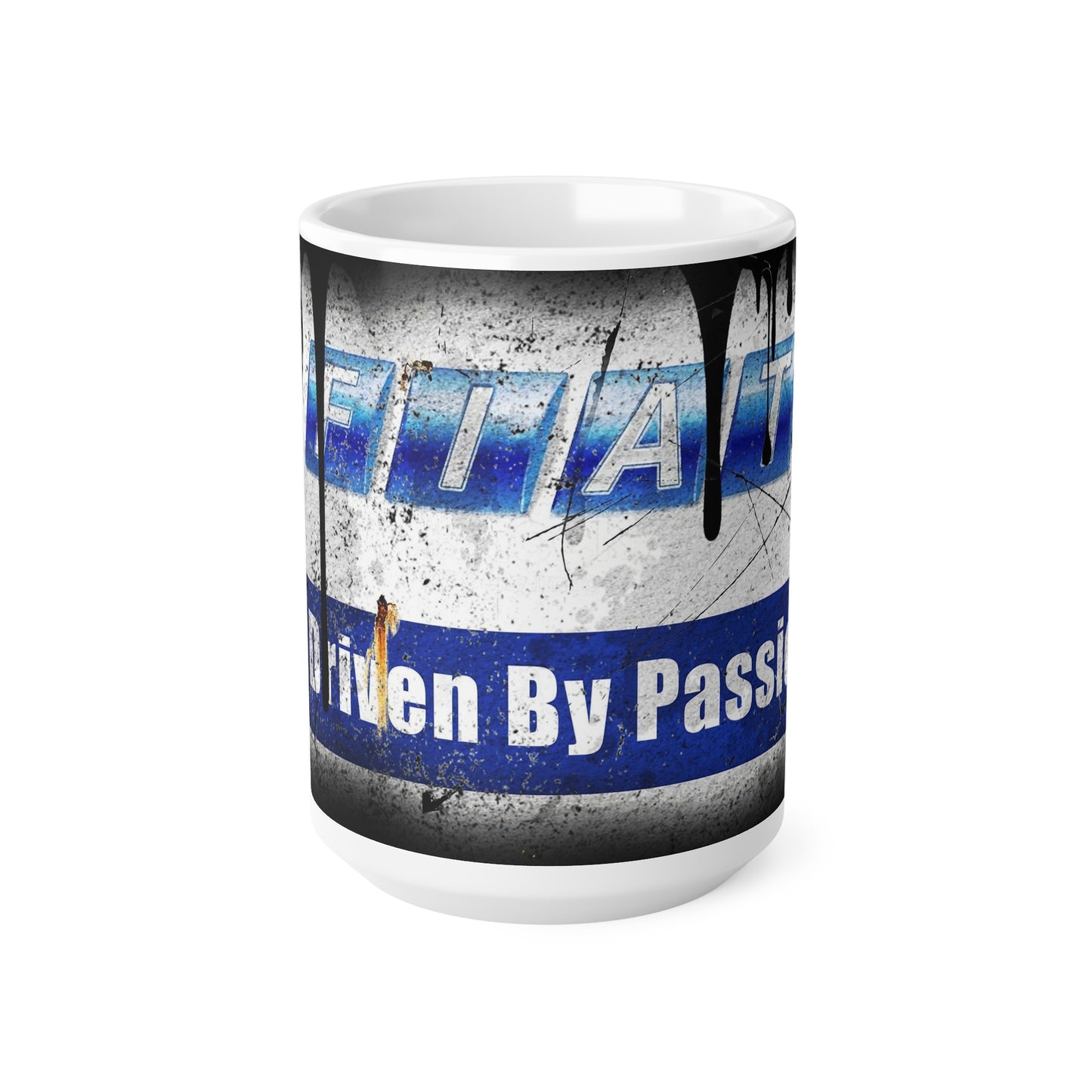 Urban Grunge Ceramic Coffee Cups - 11oz & 15oz - Driven By Passion Design