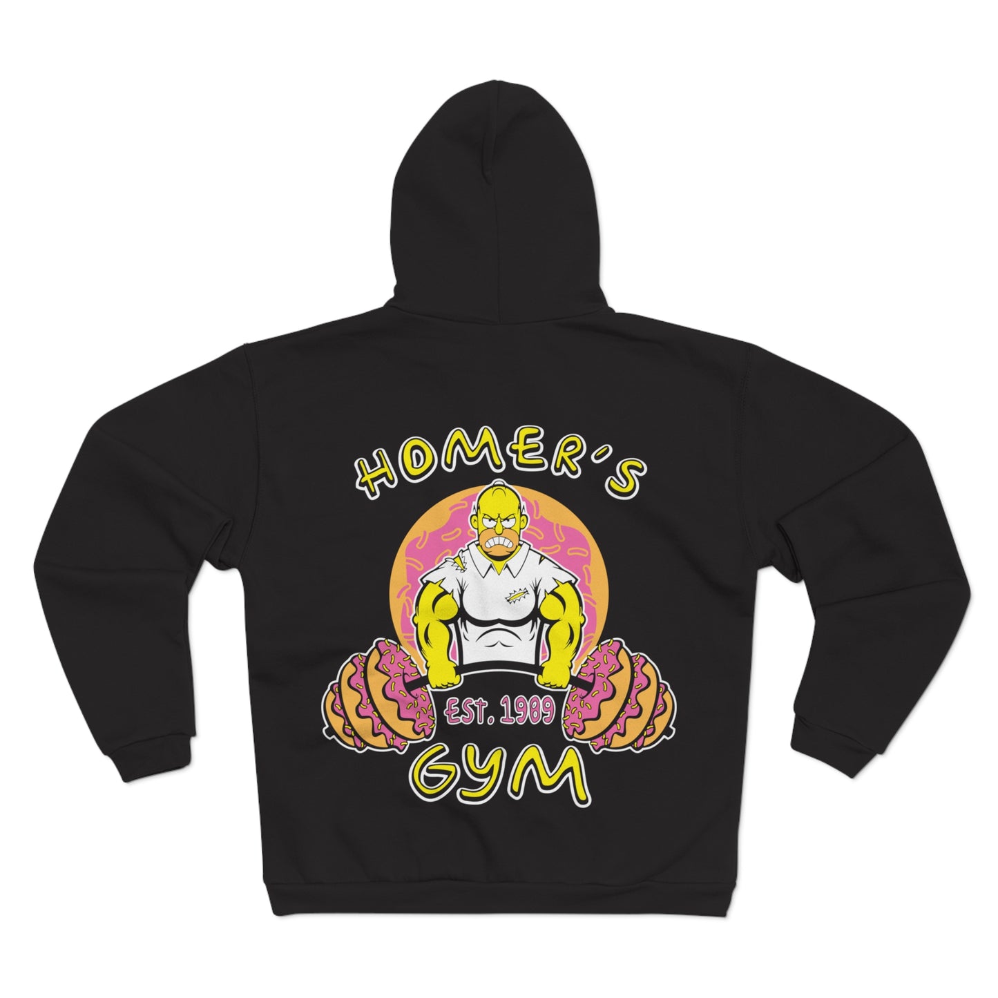 Homer's Gym Unisex Hooded Zip Sweatshirt