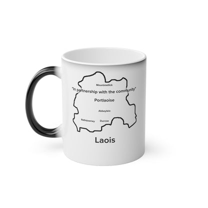 Laois Magic Mug: Color - Changing Coffee Cup with Artistic Map Design
