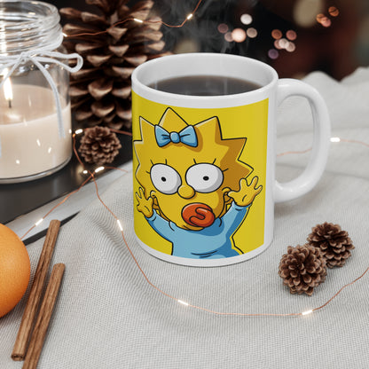 Maggie Ceramic Coffee Cups – Fun 11oz & 15oz Mugs | Cartoon Coffee Mug Gift for Fans