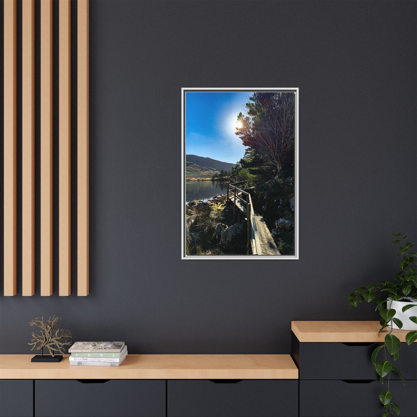 Glanteenassig Trail Matte Canvas, Framed (Multi-color)