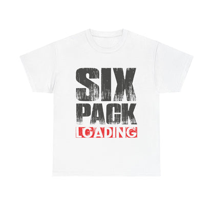 Unisex Heavy Cotton Tee - 'Six Pack Loading' Fitness Shirt