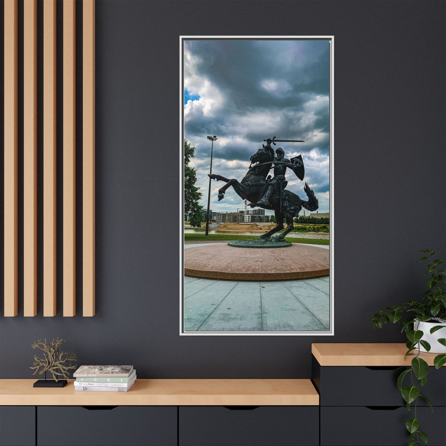 Kaunas Matte Canvas, Framed (Multi-color)