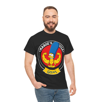 Marge Gym Black Unisex Heavy Cotton Tee