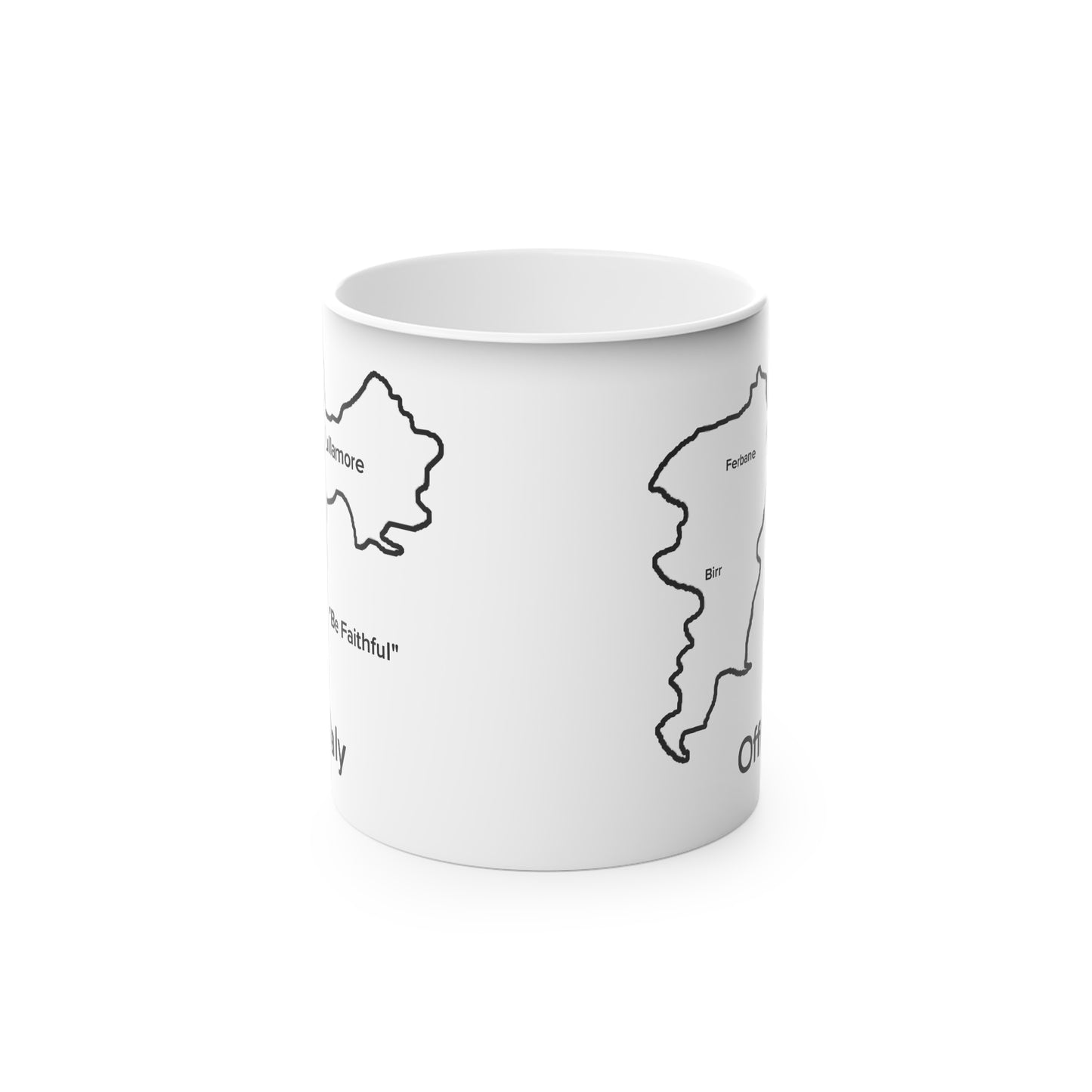Offaly Magic Mug: Color - Changing Coffee Cup with Artistic Map Design