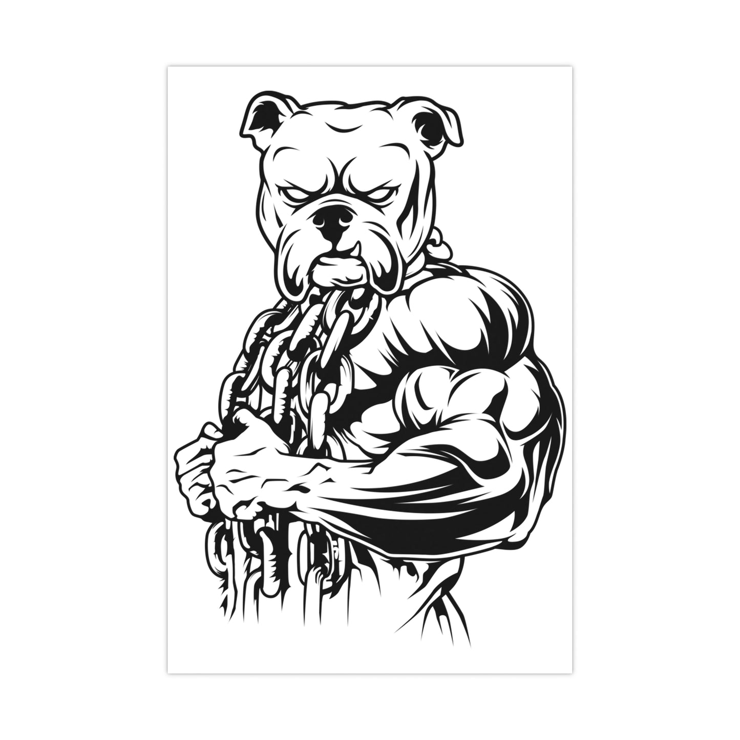 Muscle Dog Matte Posters