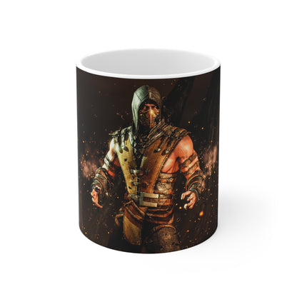 Scorpion Character Ceramic Coffee Mug - 11oz & 15oz, Perfect for Gamers & Mortal Kombat Fans