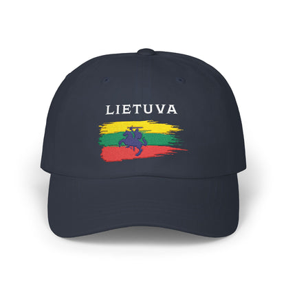 Lietuva Classic Dad Cap Black - Stylish Embroidered Hat for Heritage Pride