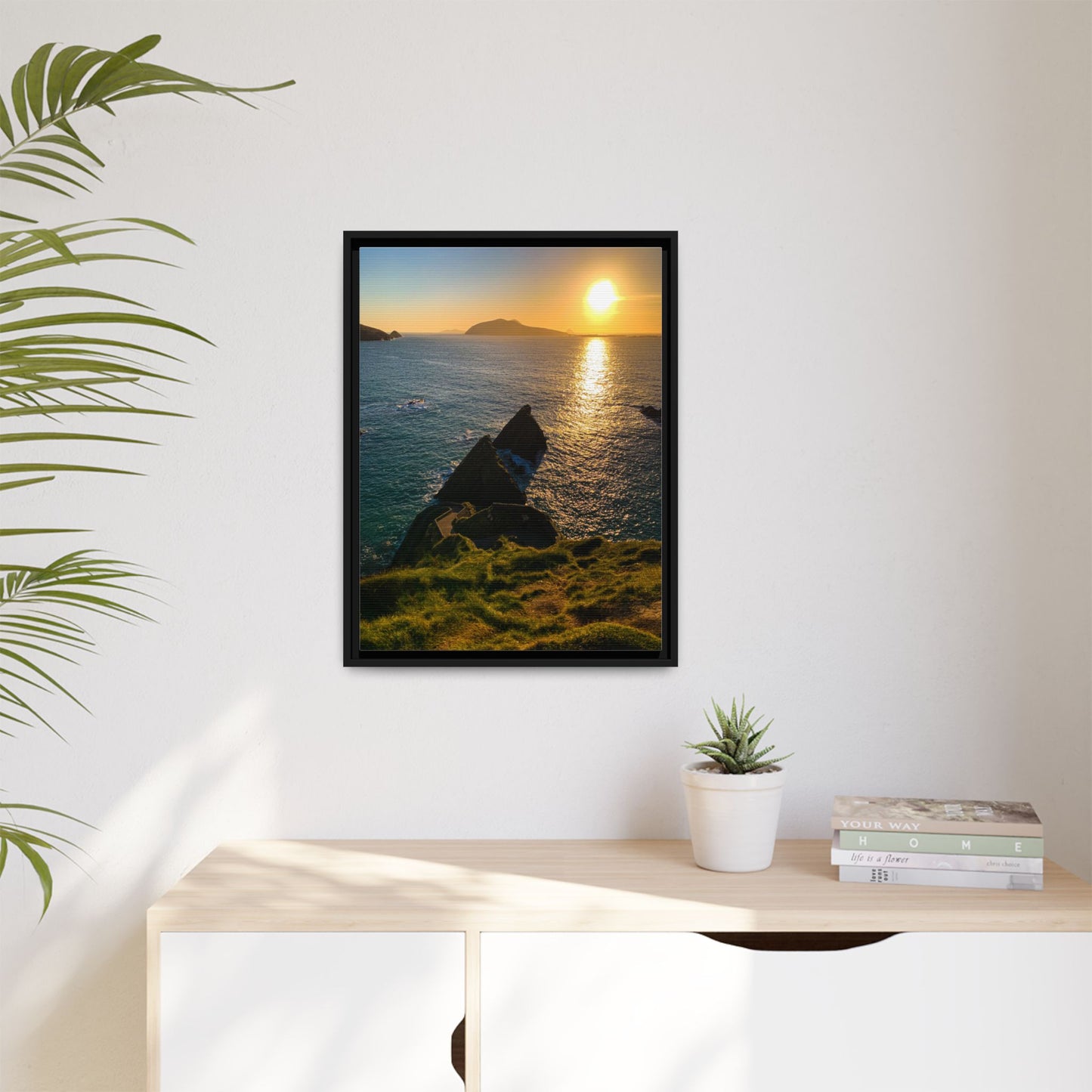 Dunquin Pier Matte Canvas, Framed (Multi-color)