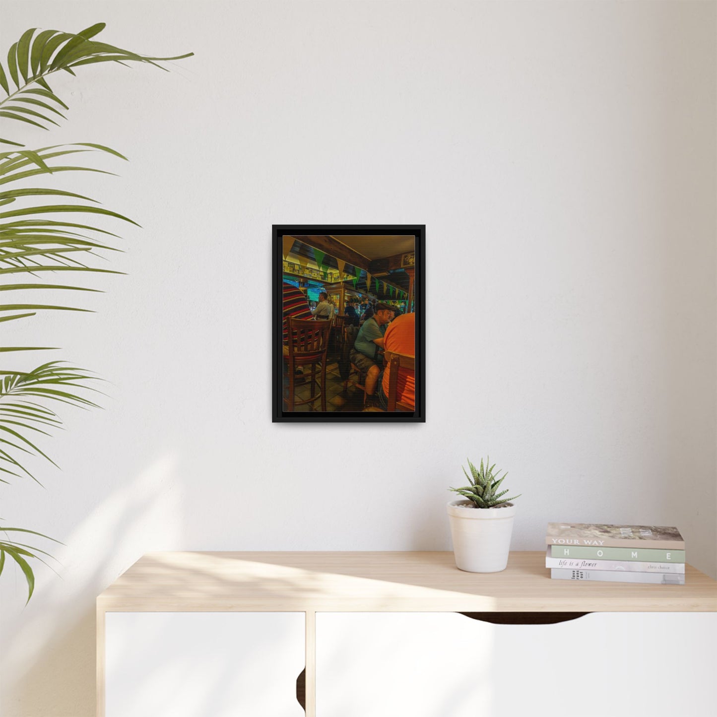 Irish Pub Matte Canvas, Framed (Multi-color)