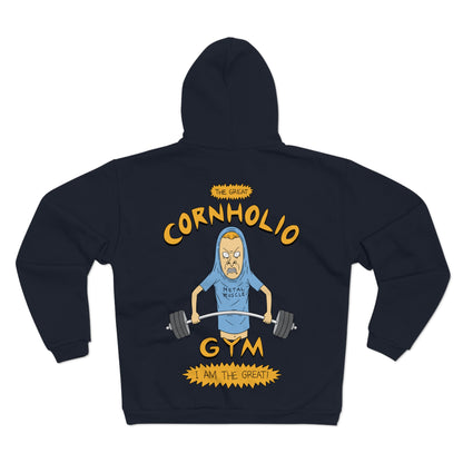 Cornholio Gym Unisex Hooded Zip Sweatshirt  - I Am The Great Workout Hoodie