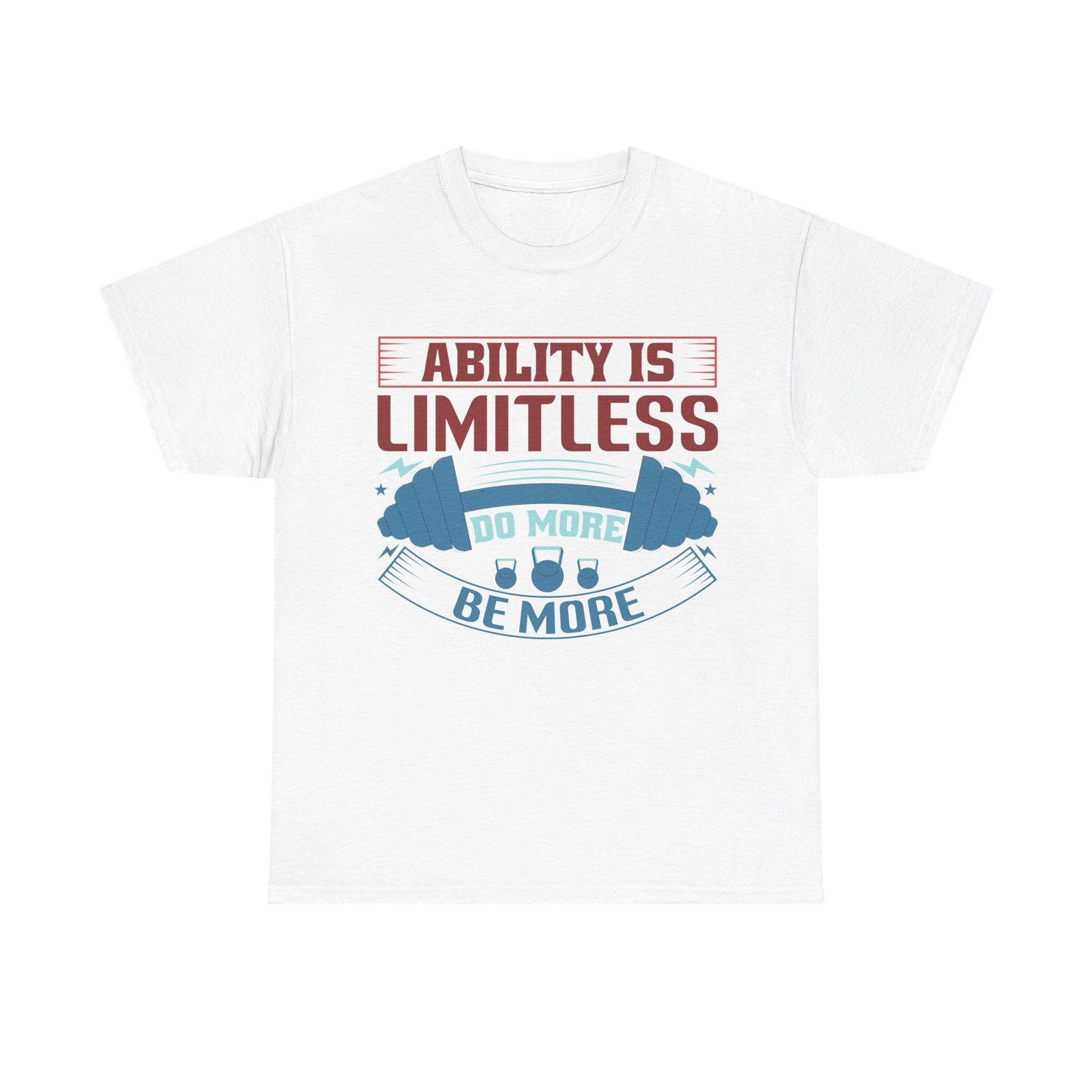 Limitless Ability Unisex Heavy Cotton Tee - Motivational Fitness Shirt