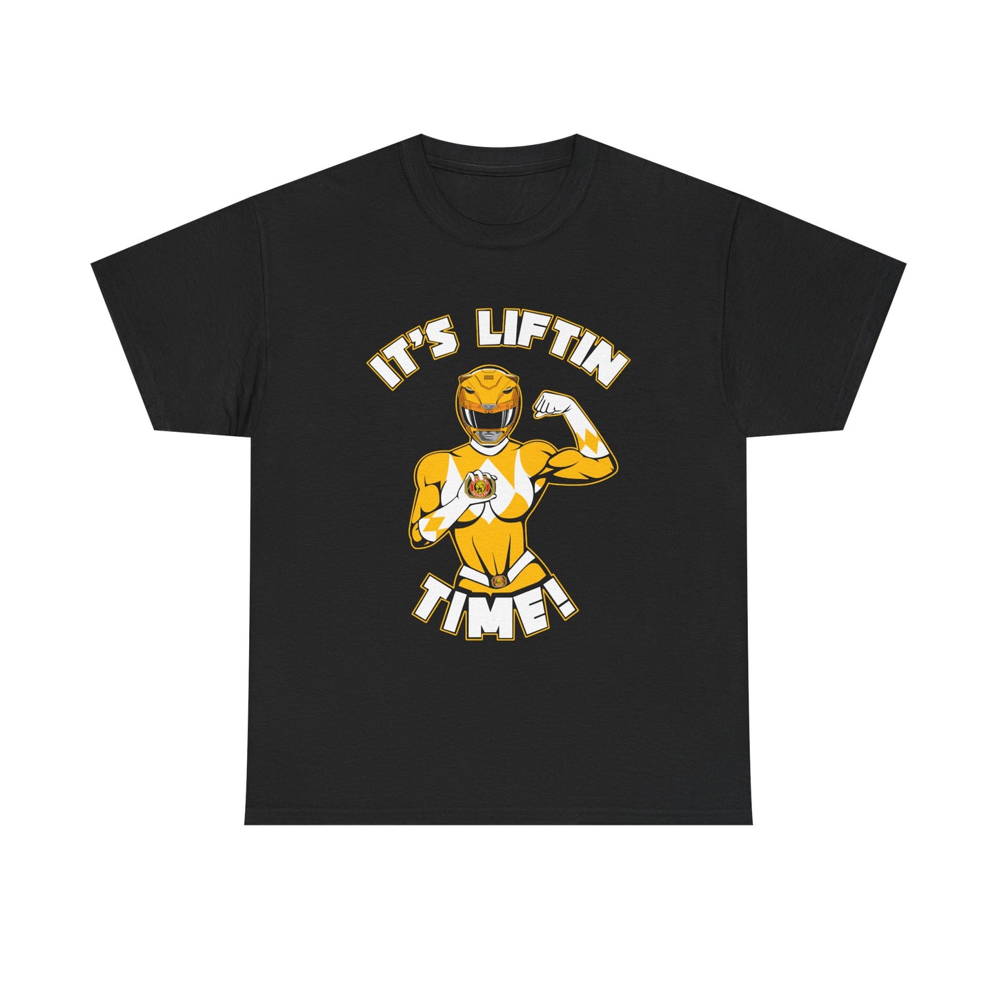 It's Liftin' Time Unisex Heavy Cotton Tee - Fitness & Powerlifting Motivational Shirt Black