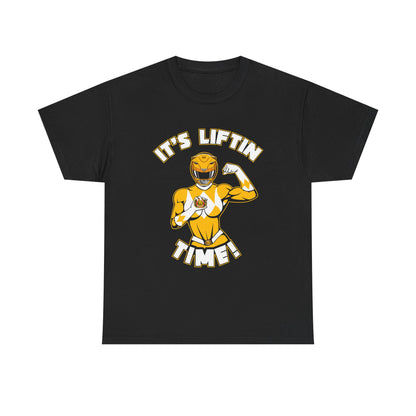 It's Liftin' Time Unisex Heavy Cotton Tee - Fitness & Powerlifting Motivational Shirt Black