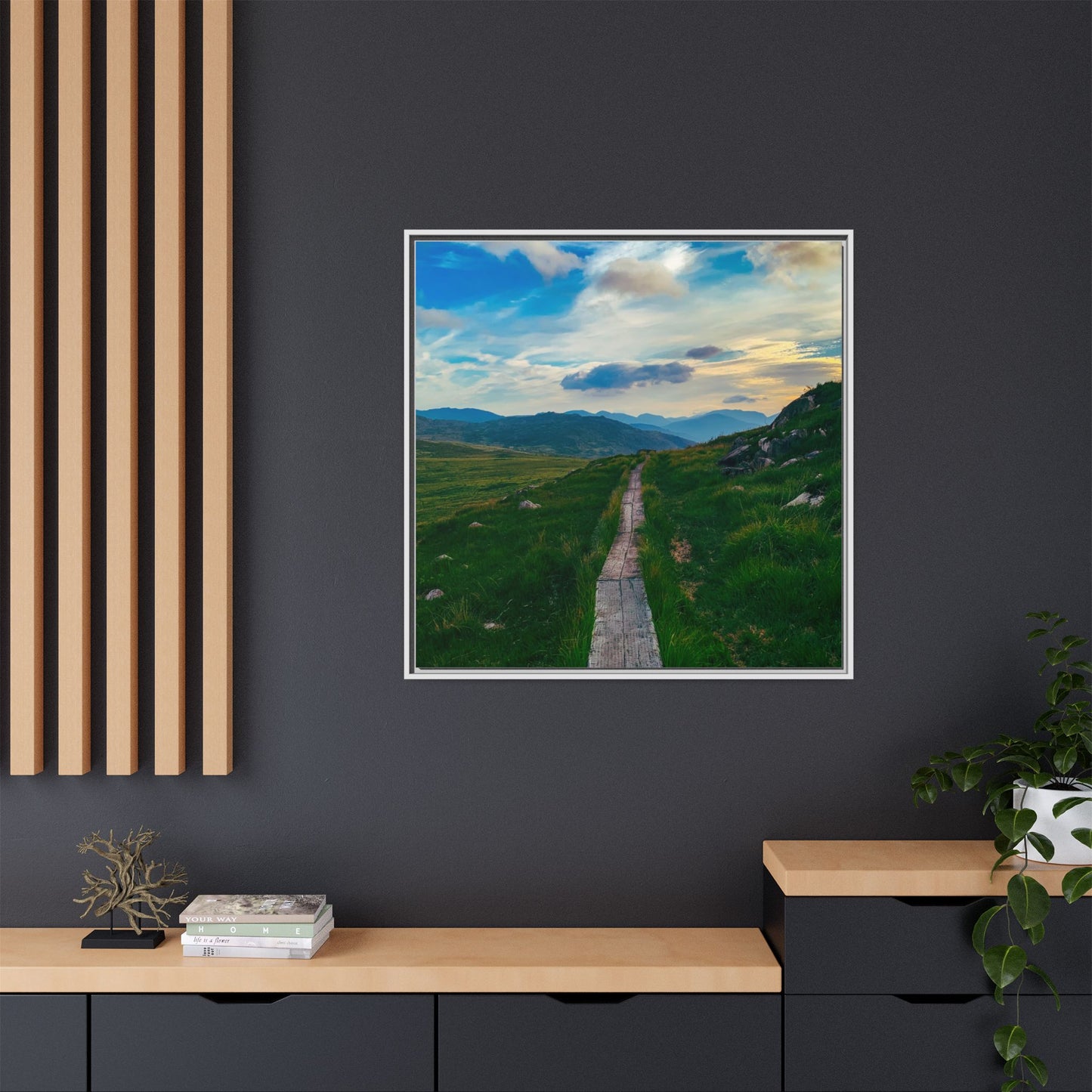 Torc Mountain Trail Matte Canvas, Framed (Multi-color)