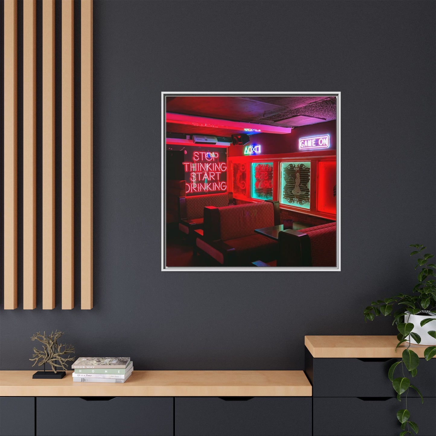 The Mermaids Night Club Matte Canvas, Framed (Multi-color)