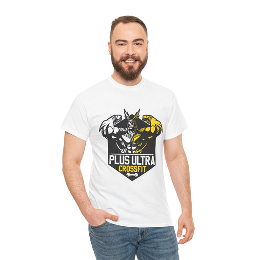 Plus Ultra CrossFit Unisex Heavy Cotton Tee - Fitness Motivational Shirt White