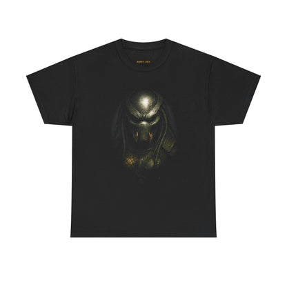 Predator Skull Graphic Tee — Sci‑Fi Alien Mask Illustration
