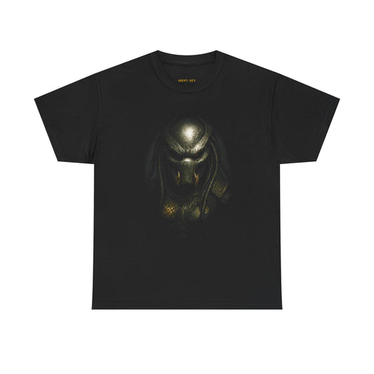Predator Skull Graphic Tee — Sci‑Fi Alien Mask Illustration