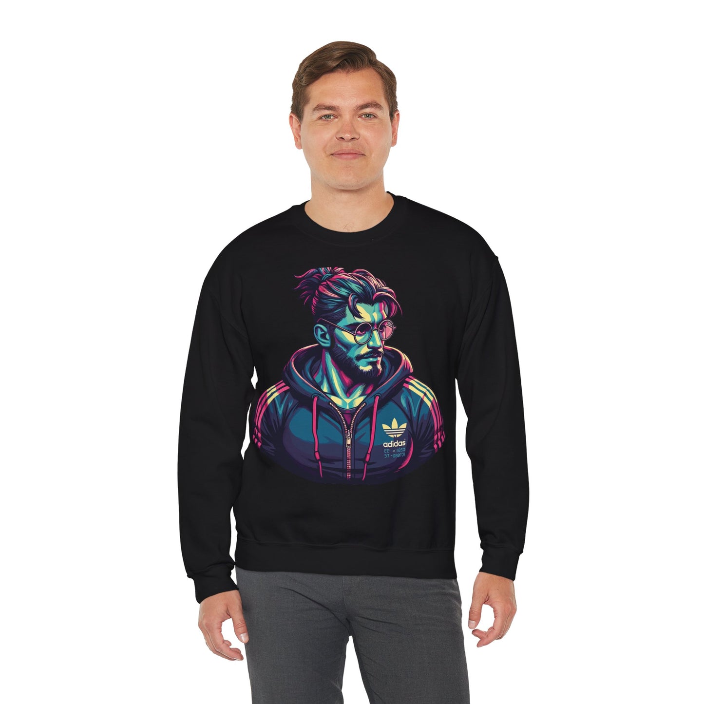Retro Style Graphic Unisex Heavy Blend™ Crewneck Sweatshirt - Perfect for Casual Wear