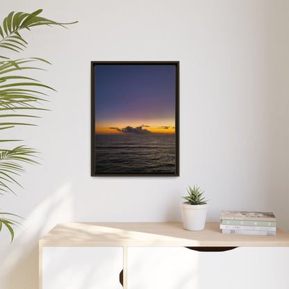 Sunset in Ocean 2 Matte Canvas, Framed (Multi-color)