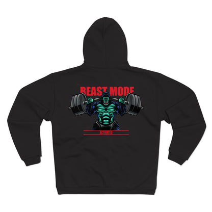 Beast Mode Unisex Zip Hoodie – Perfect for Fitness Enthusiasts and Gym Lovers
