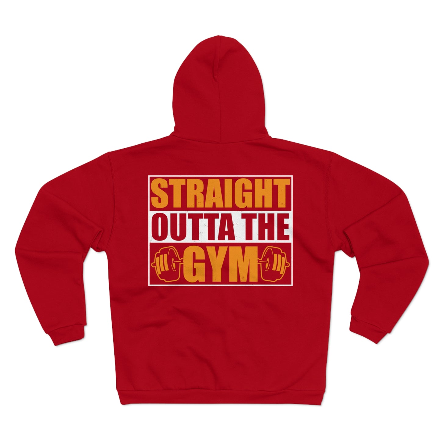 Unisex Hooded Zip Sweatshirt - Straight Outta the Gym