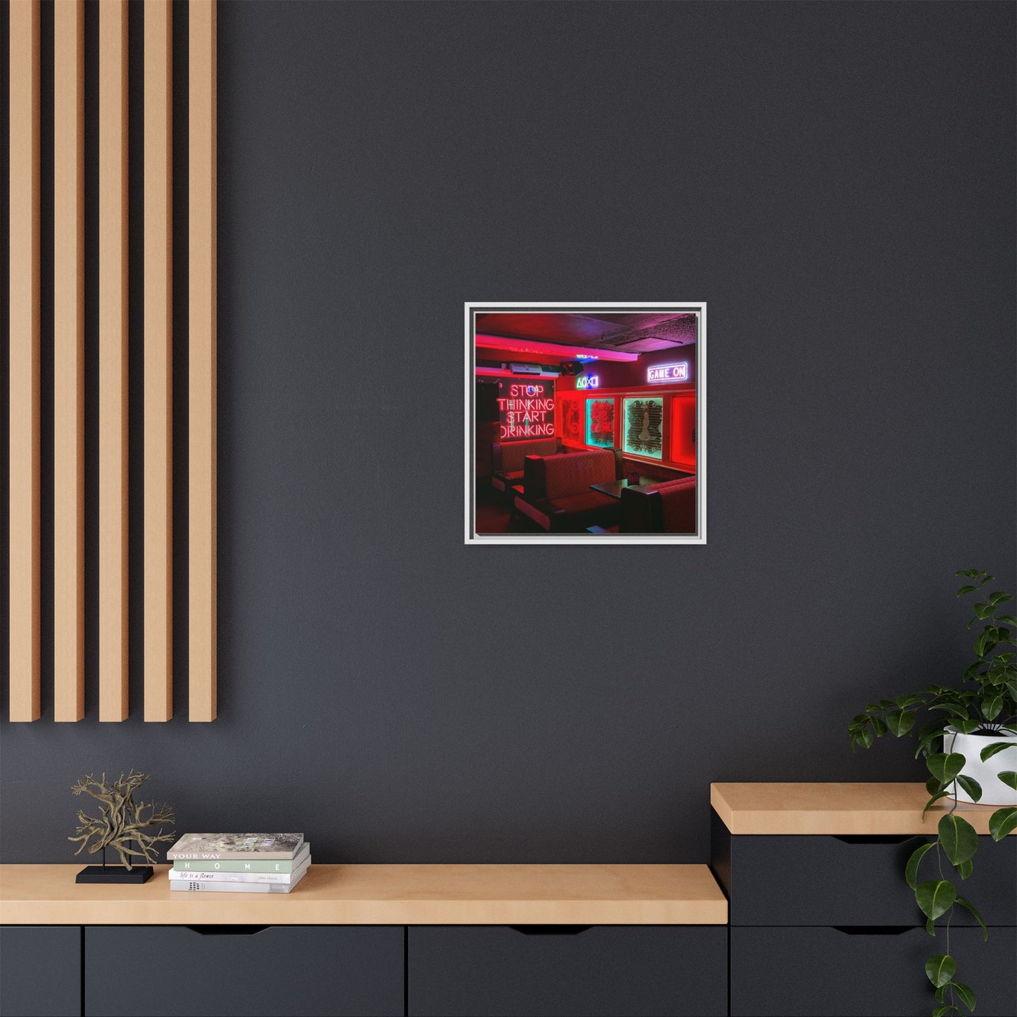 The Mermaids Night Club Matte Canvas, Framed (Multi-color)