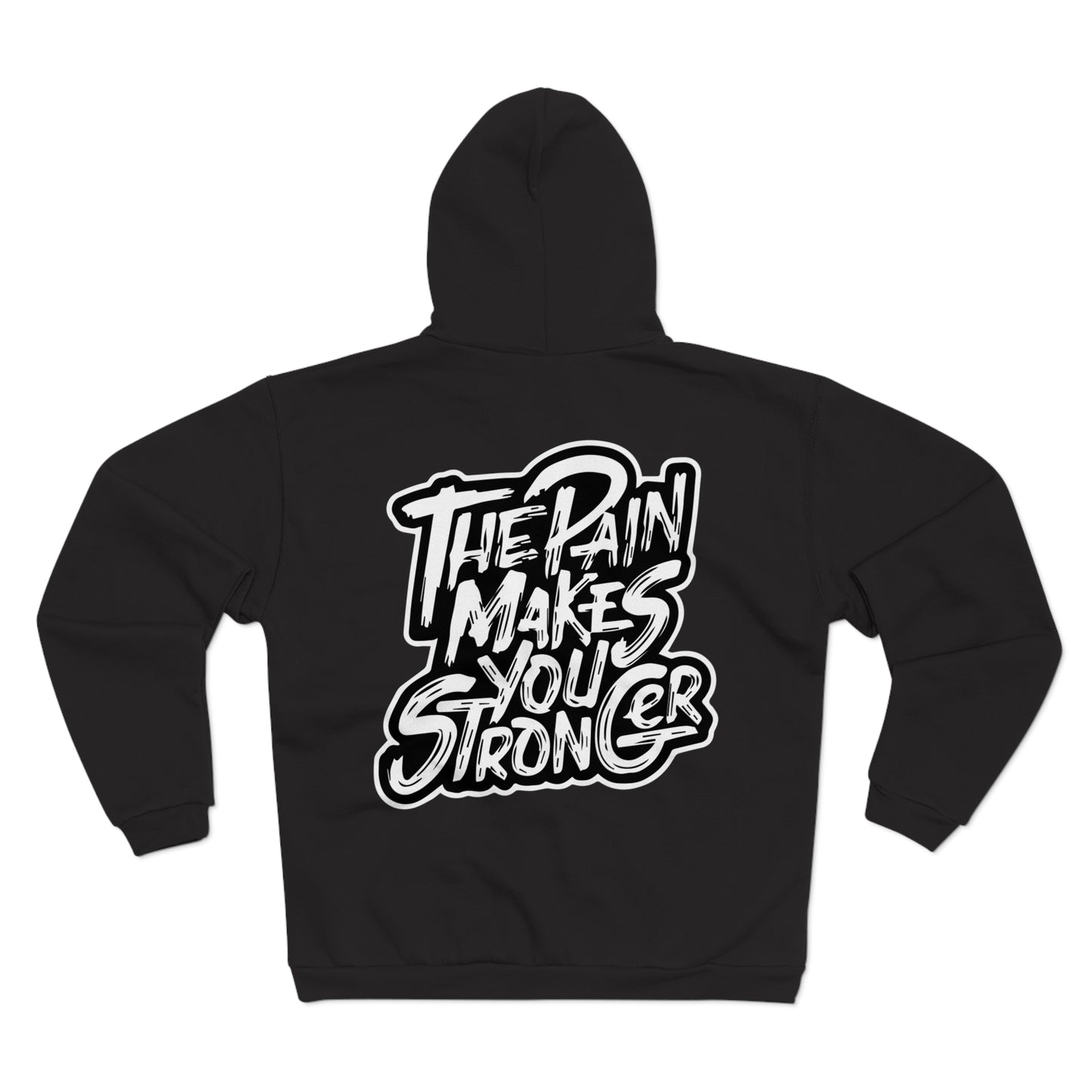 Unisex Hooded Zip Sweatshirt "The Rain Makes You Stronger" Inspirational Graphic Hoodies