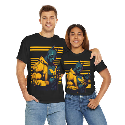 Retro Superhero Unisex Heavy Cotton Tee - Cool Graphic Tee for Casual Wear