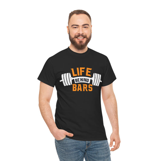 Life Behind Bars Unisex Heavy Cotton Tee - Perfect Gift for Fitness Enthusiasts