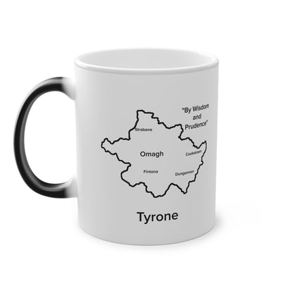 Tyrone Magic Mug: Color - Changing Coffee Cup with Artistic Map Design