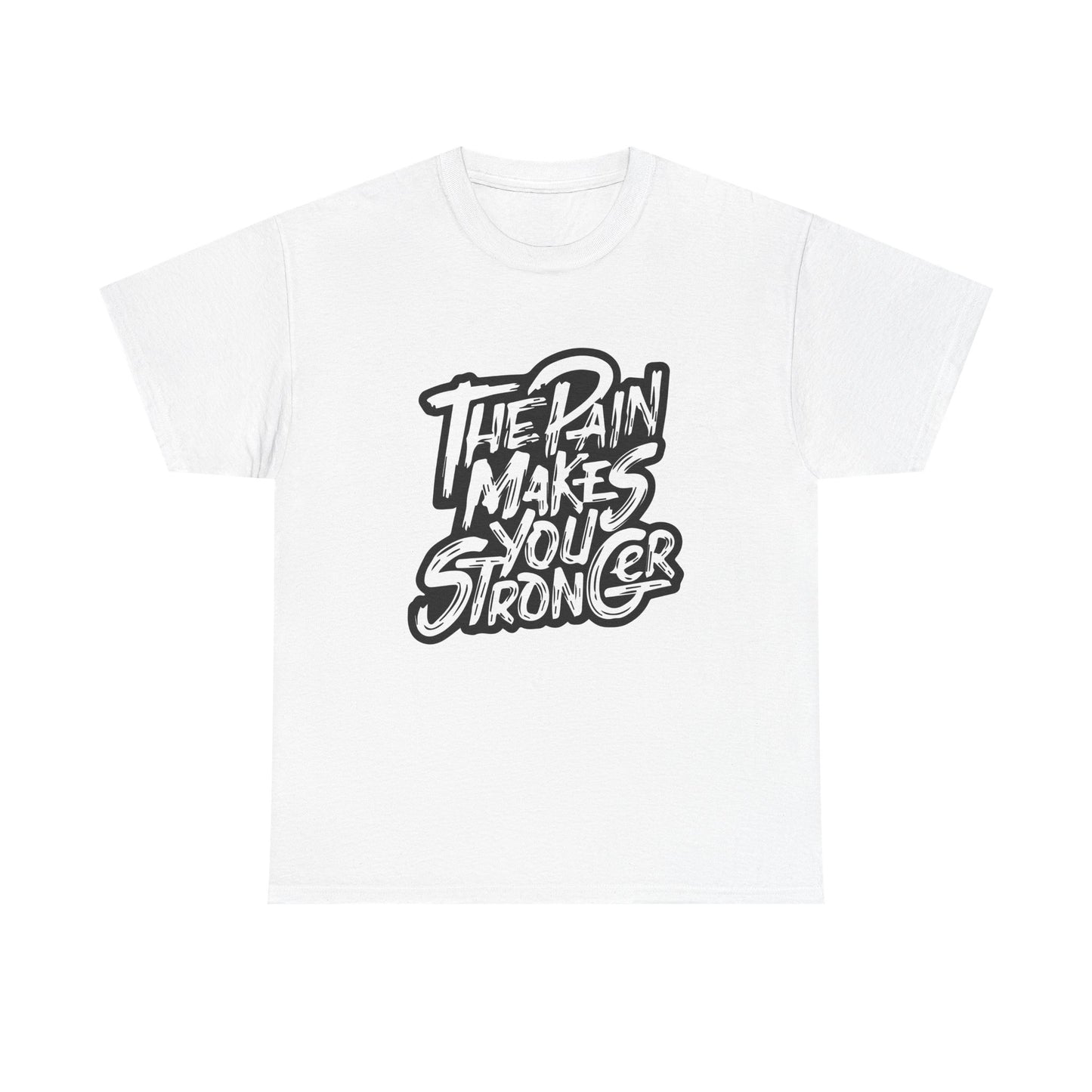 Unisex Heavy Cotton Tee - "The Rain Makes You Stronger" Inspirational Graphic Tee