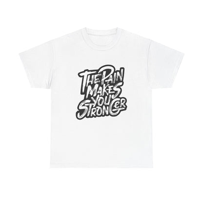 Unisex Heavy Cotton Tee - "The Rain Makes You Stronger" Inspirational Graphic Tee