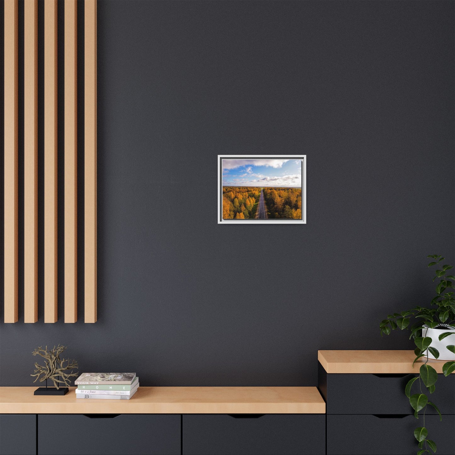 Somewhere In Lithuania Matte Canvas, Framed (Multi-color)