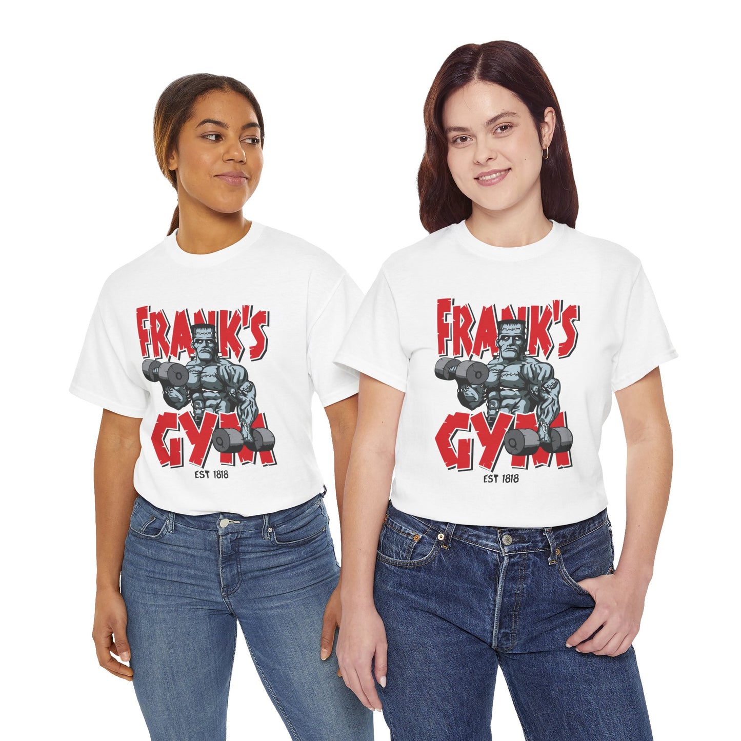 Frank's Gym Unisex Heavy Cotton Tee - Fitness Enthusiast T-Shirt White