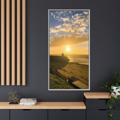 Ballybunion Sunset Castle Matte Canvas, Framed (Multi-color)
