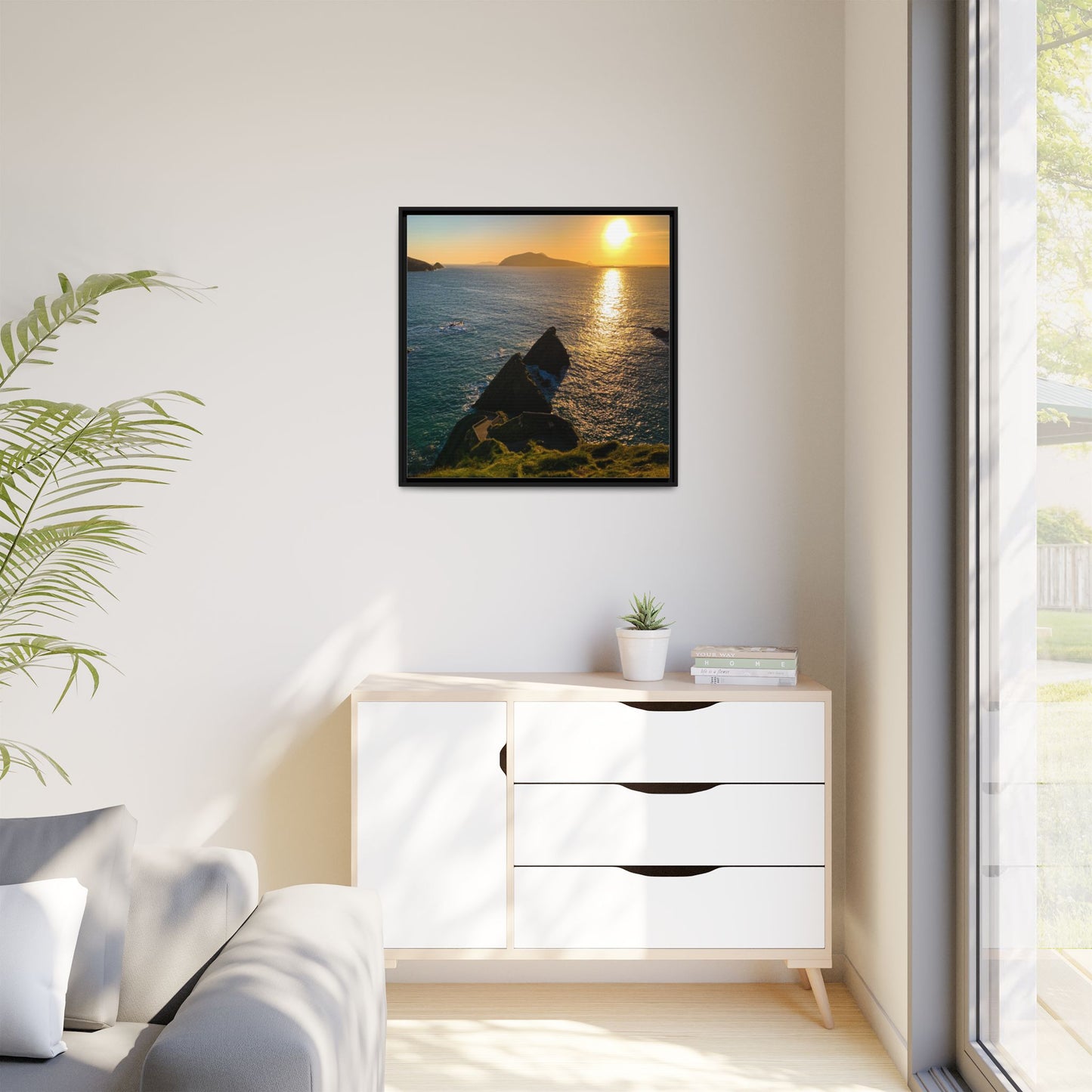 Dunquin Pier Matte Canvas, Framed (Multi-color)