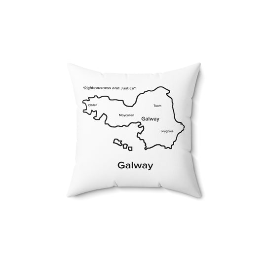 Galway Spun Polyester Square Pillow White Edition 2 Sizes