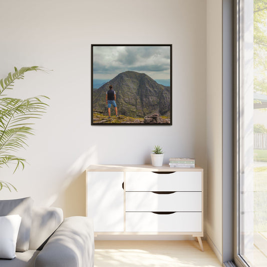 Cross On Top Matte Canvas, Framed (Multi-color)