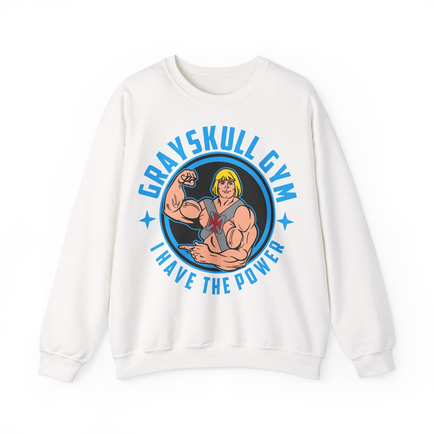 Grayskull Gym Unisex Crewneck Sweatshirt - I Have The Power White