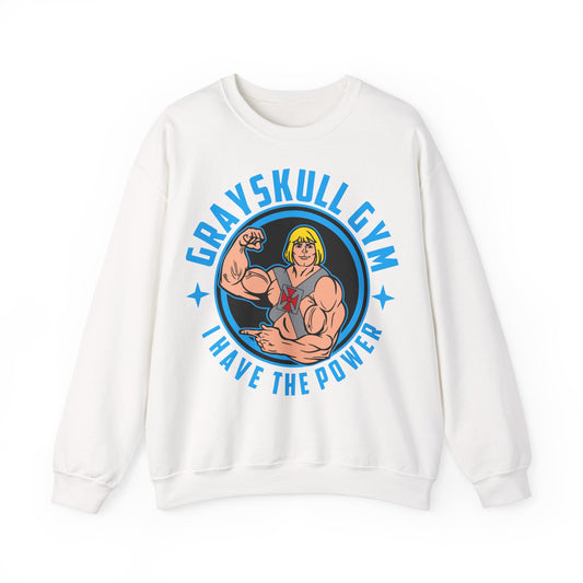 Grayskull Gym Unisex Crewneck Sweatshirt - I Have The Power White