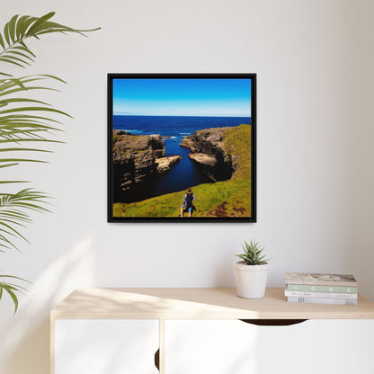 Cliffs Matte Canvas, Framed (Multi-color)