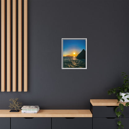 Dunquin Pier Sunset Matte Canvas, Framed (Multi-color)