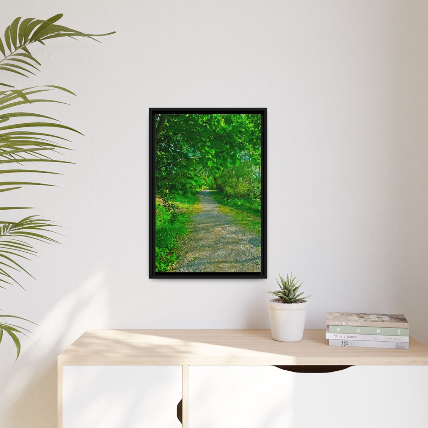 Listowel River Walk Matte Canvas, Framed (Multi-color)
