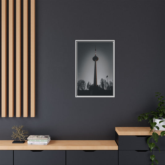 TV Tower Matte Canvas, Framed (Multi-color)