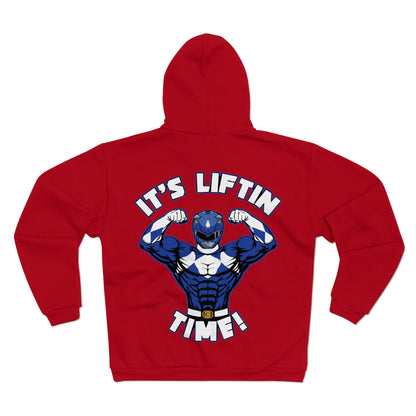 It's Liftin' Time Unisex Hooded Zip Sweatshirt - Perfect for Fitness Enthusiasts